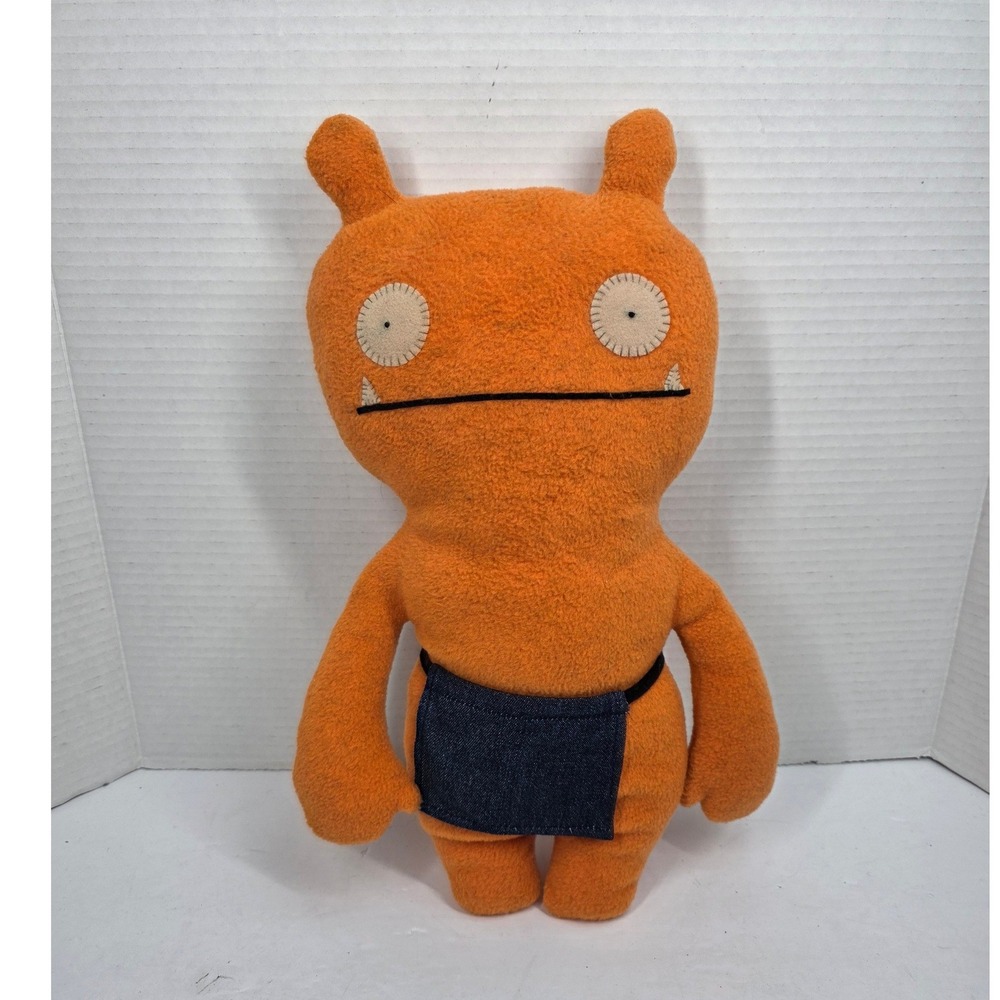 Wage Orange Uglydoll‎ OX Plush Toy Denim Apron Big Head Soft Stuffed Kid Toy